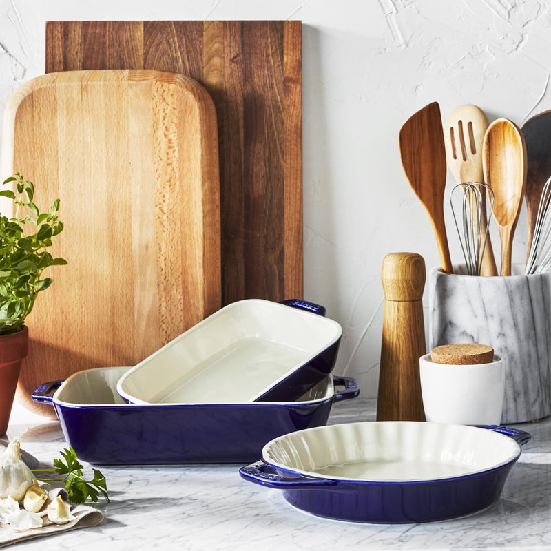 STAUB Ceramic Bakeware-Pie-Pans Dish, 9-inch, Dark Blue - Image 2